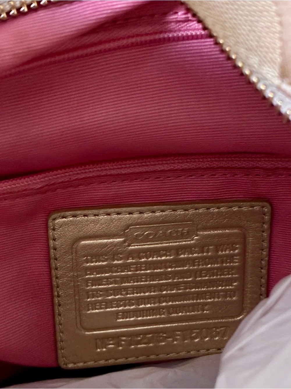 Coach Y2K! Gorgeous with Pink Lining